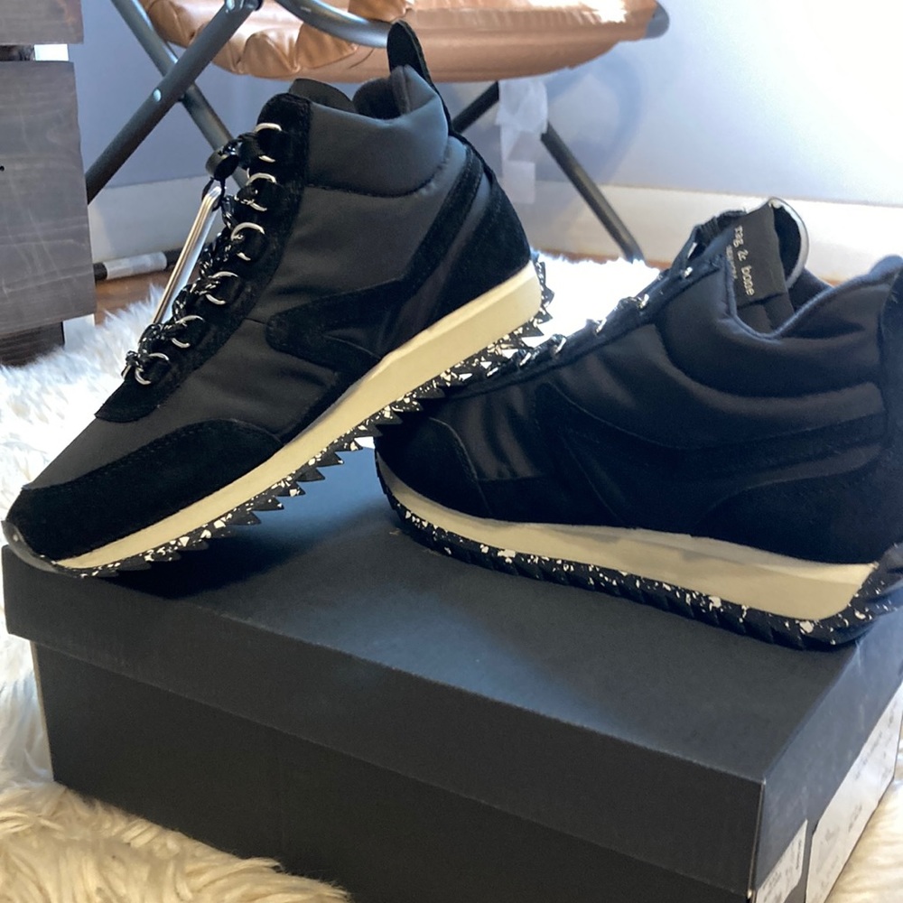 Retro high top sneakers